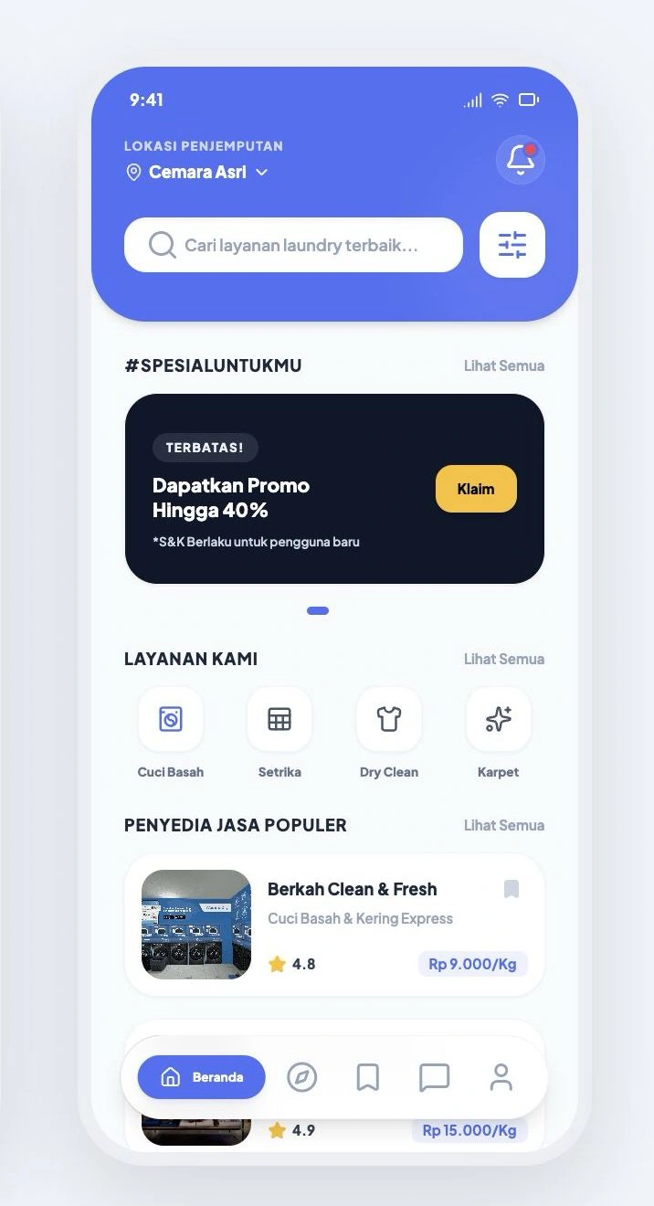 Contoh aplikasi laundry